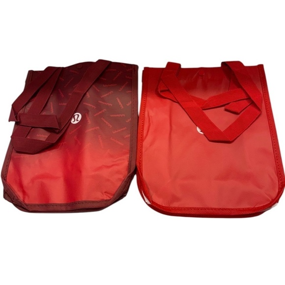 lululemon athletica Red Mini Tote Bag Set New - Picture 1 of 3